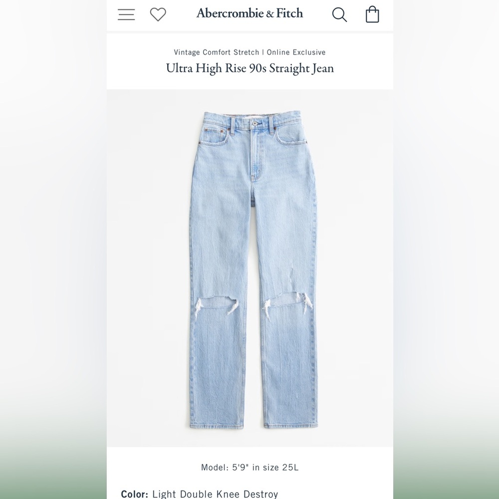 Abercrombie and Fitch jeans